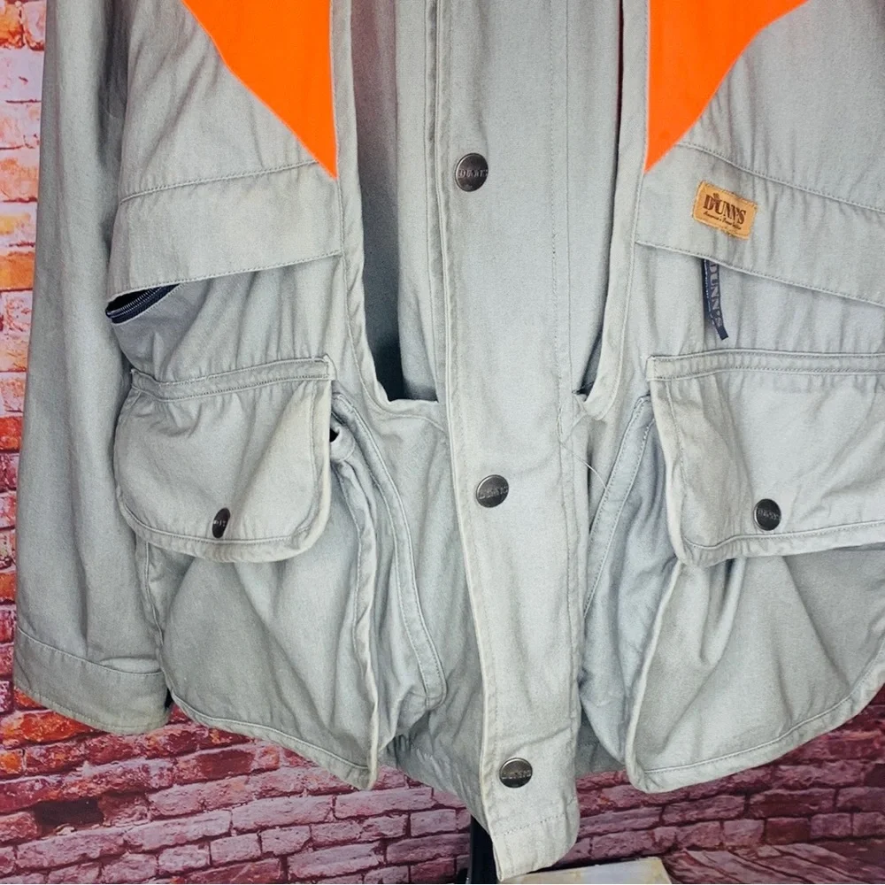 Vintage Dunn’s Supply Orange and Gray Button Down Small Game Hunting Jac…
